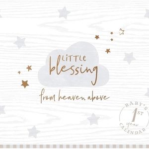 C.R. Gibson Little Blessing Baby's First Year Calendar Memory Book, 11" x 18"NEW